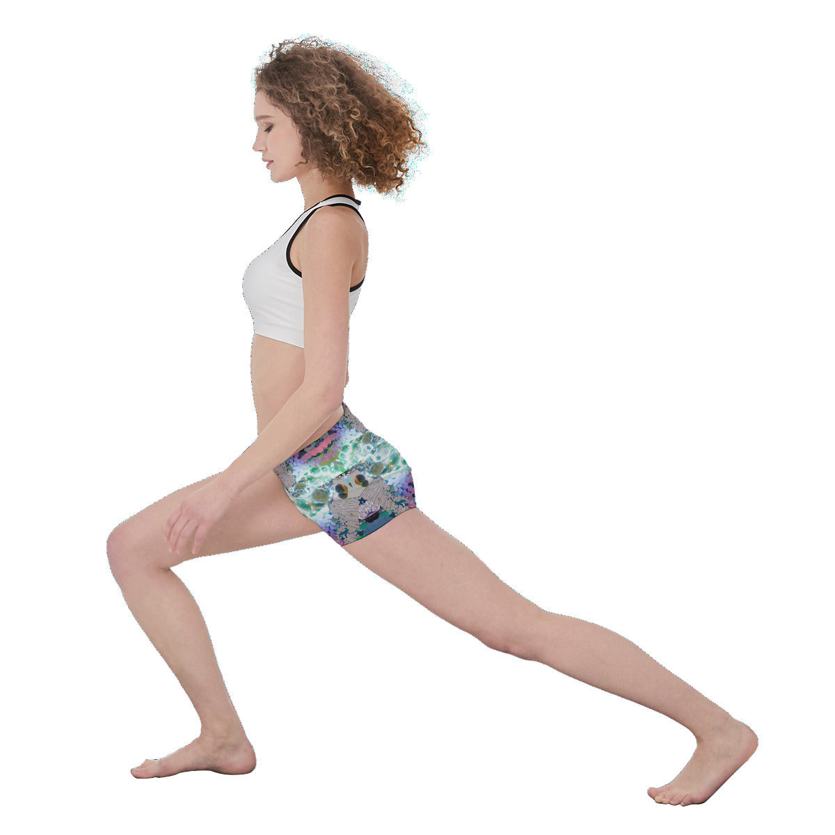 Psychedelic 3D Digital Art All-Over Print Women's Yoga Shorts