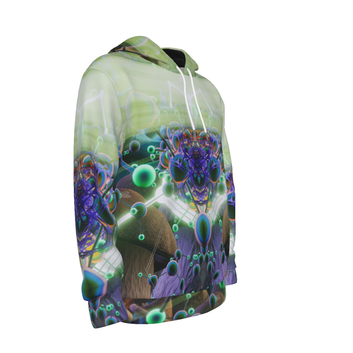 Psychedelic Laser Doses All-Over Print Men's Thicken Pullover Hoodie
