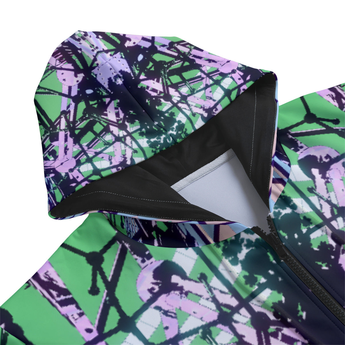 Psychedelic Eco-friendly All-Over MicrodoseVR Print Unisex Zip-up Hoodie