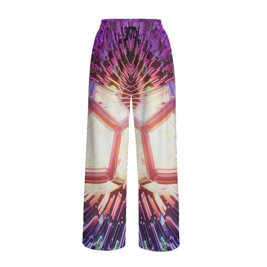 Psychedelic 3D Digital Art Print Unisex Knitted Fleece Wide Leg Pants