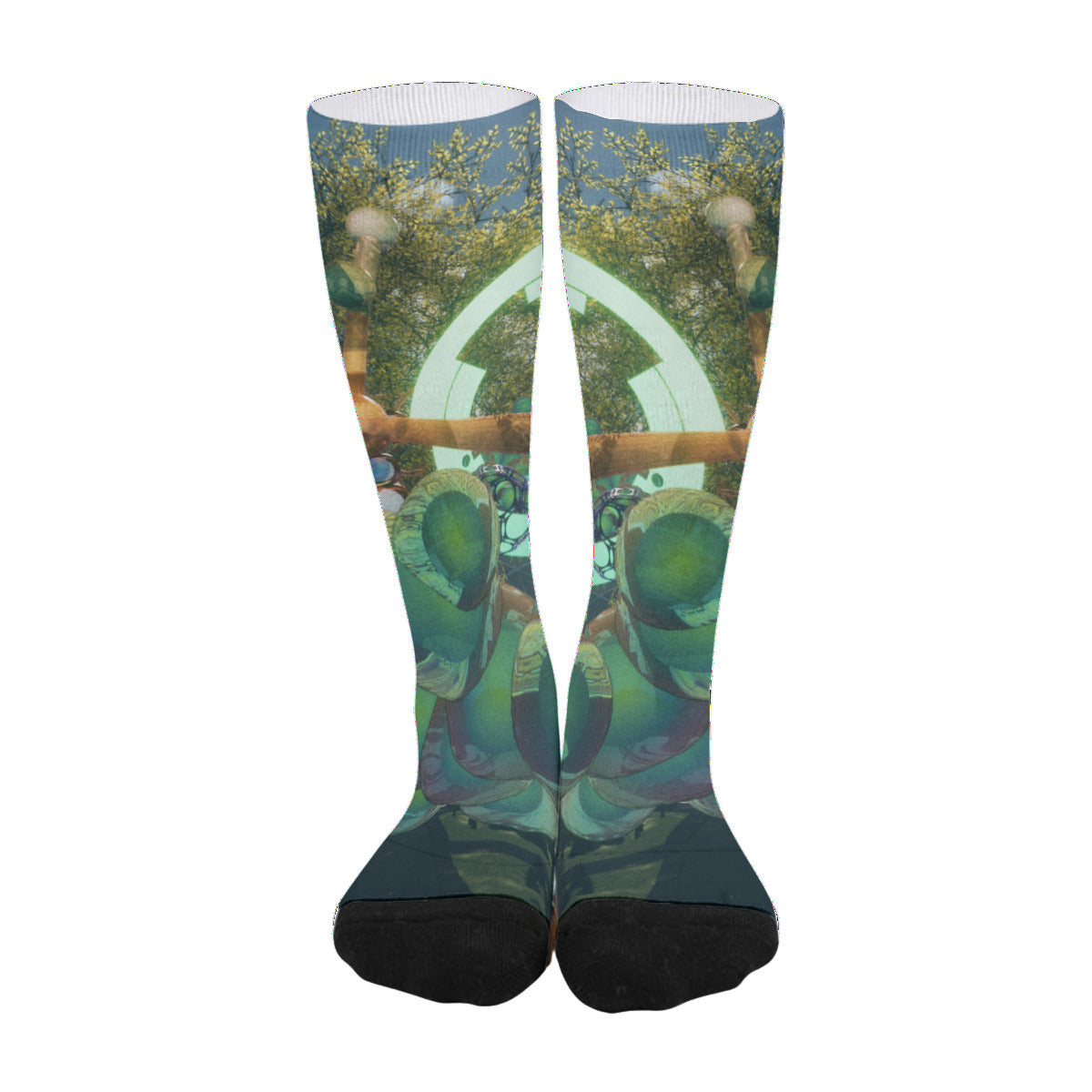 Psychedelic Tree 3D Digital Art Print Unisex Long Socks