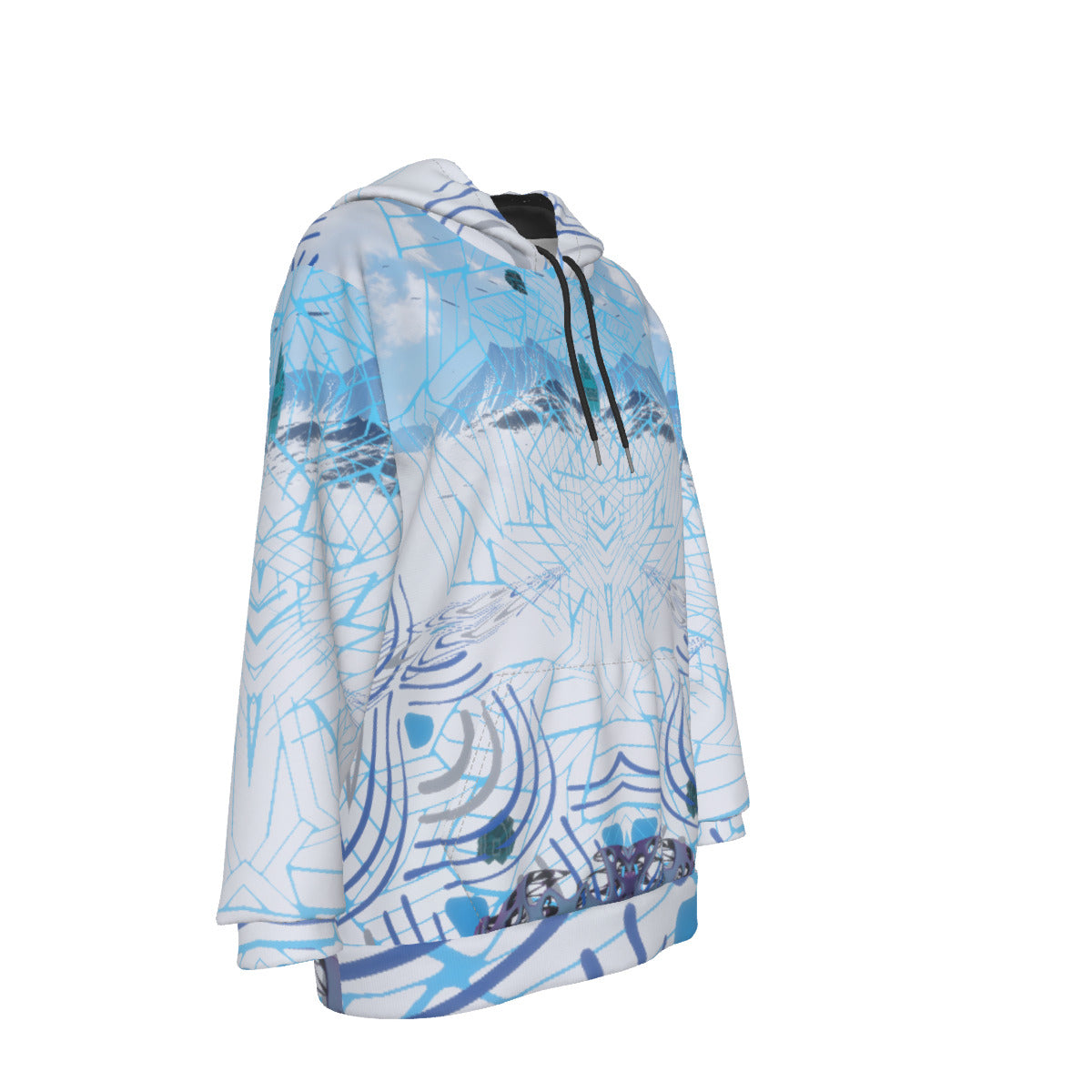 Doseflake All-Over Psychedelic Winter Print Women's Heavy Fleece Hoodie