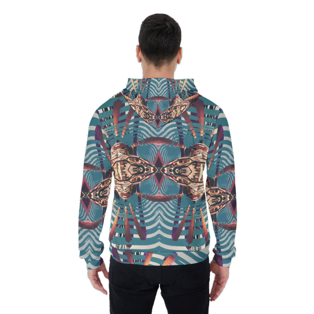 Psychedelic Orbopus 3D Digital Art Print Men's Thicken Pullover Hoodie