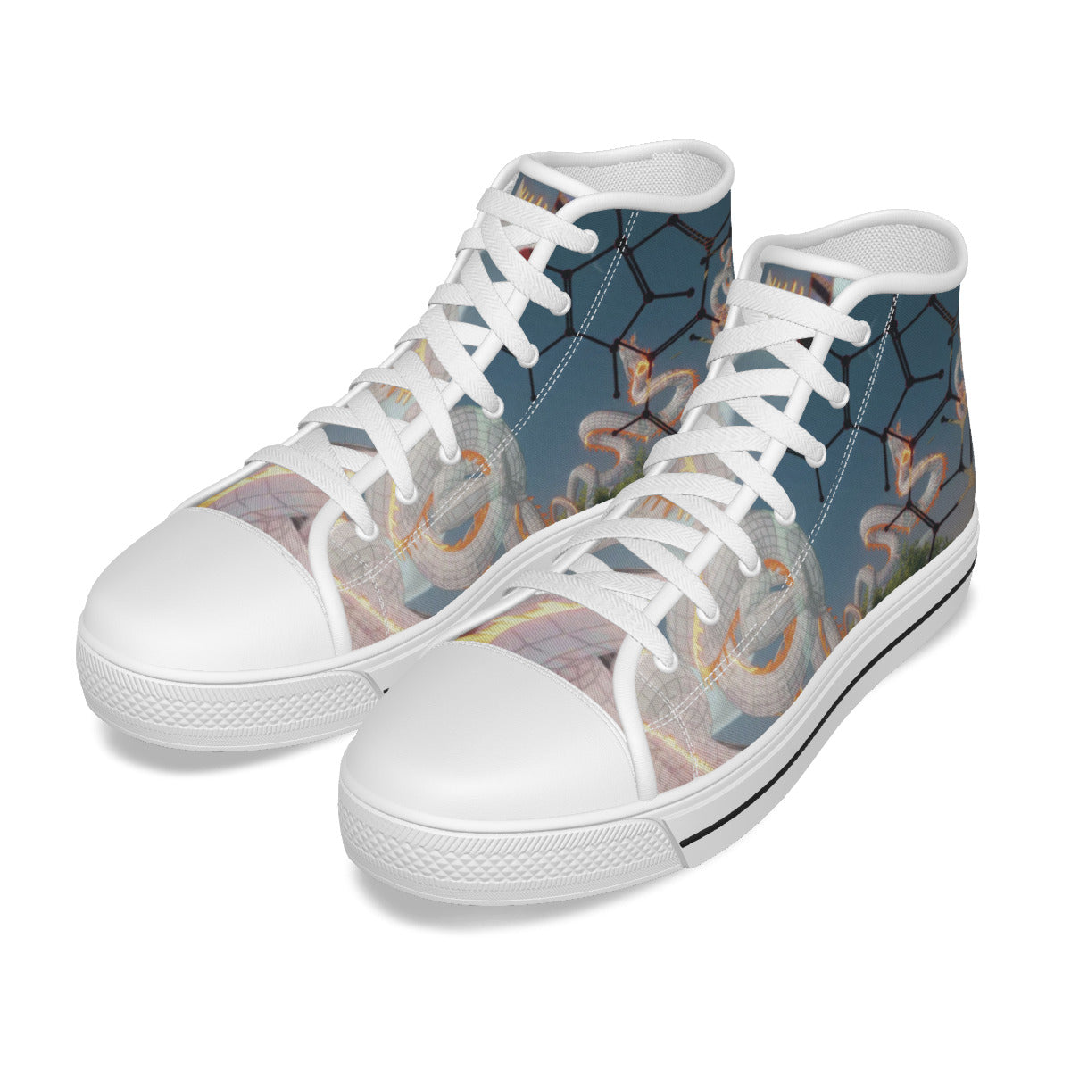 Psychedelic Dragon Canvas Shoes