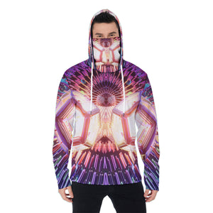 Psychedelic Dodecahedron Men's Heavy Fleece Hoodie With Mask