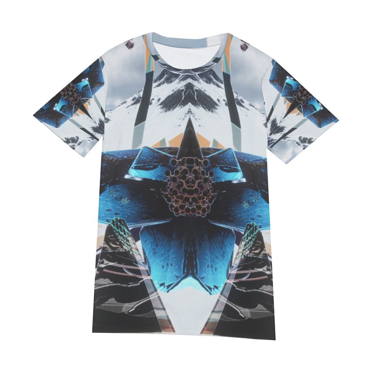 Psychedelic Print Men's O-Neck T-Shirt | 190GSM Cotton
