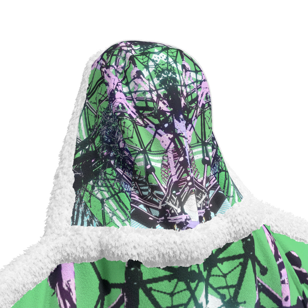 Psychedelic All-Over MicrodoseVR Print Unisex Wearable Hooded Blanket