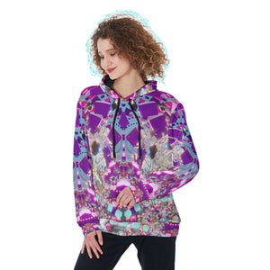 Psychedelic 3D Digital Art Print Women's Heavy Fleece Hoodie