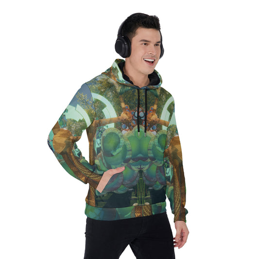 Psychedelic Tree 3D Digital Art Print Men's Thicken Pullover Hoodie