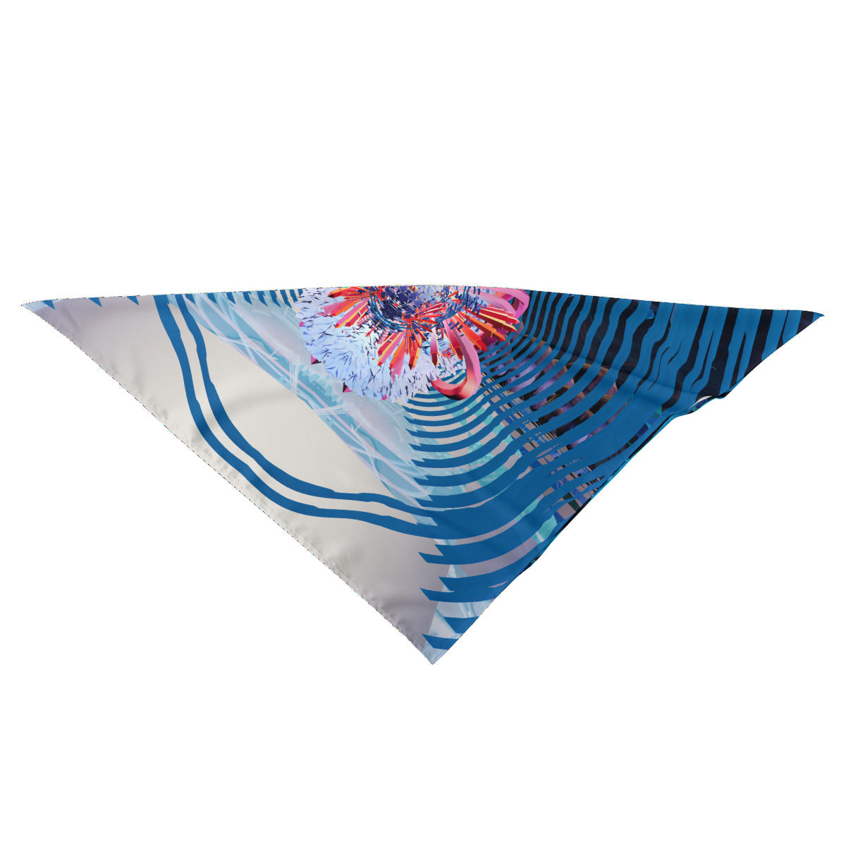 Psychedelic Orb 3D Digital Art Print Silk Scarf
