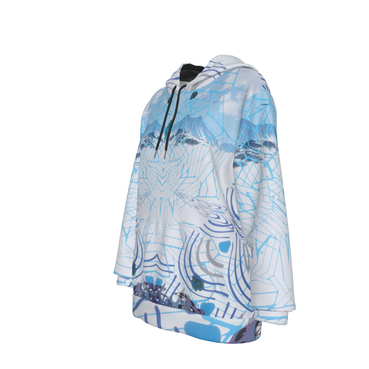 Doseflake All-Over Psychedelic Winter Print Women's Heavy Fleece Hoodie