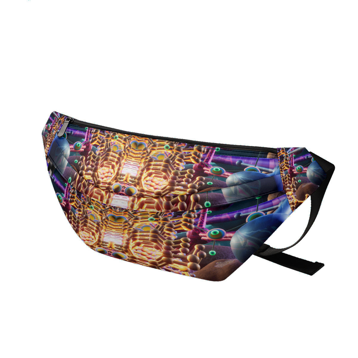 Psychedelic 3D Print Fanny Bag