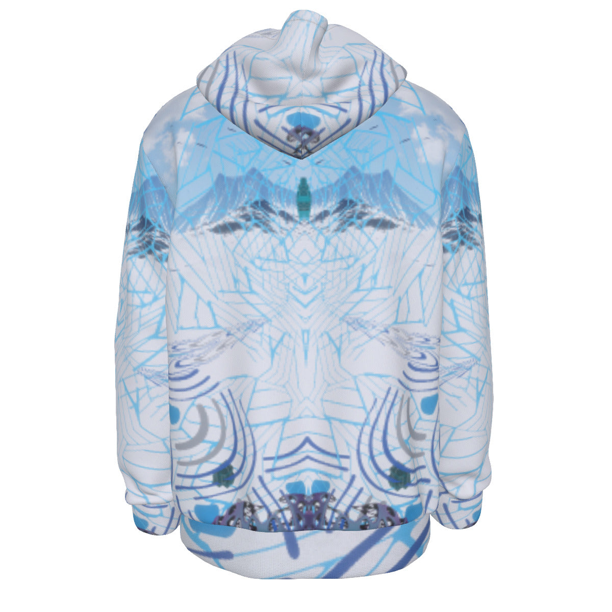 Doseflake All-Over Psychedelic Digital Art Winter Print Men's Mirco Fleece Hoodie