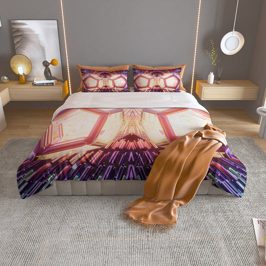 Dosedecahedron Psychedelic Print Bedding Set | 125(gsm)