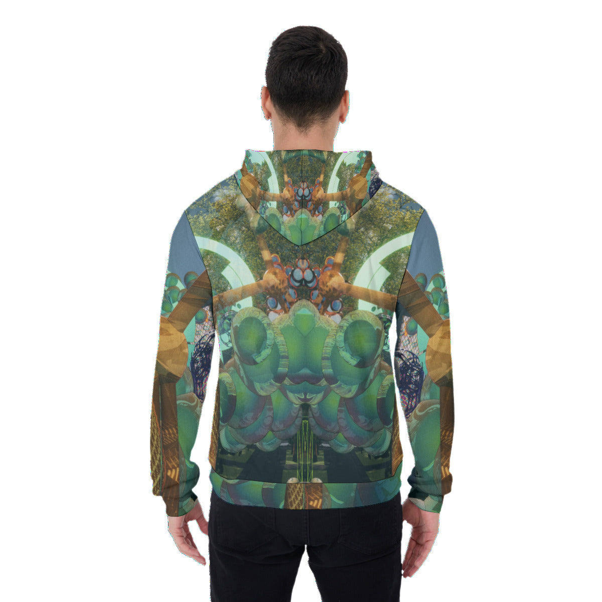Psychedelic Tree 3D Digital Art Print Men's Thicken Pullover Hoodie