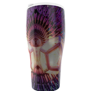 Psychedelic 3D Digital Art Print Tumbler 30oz