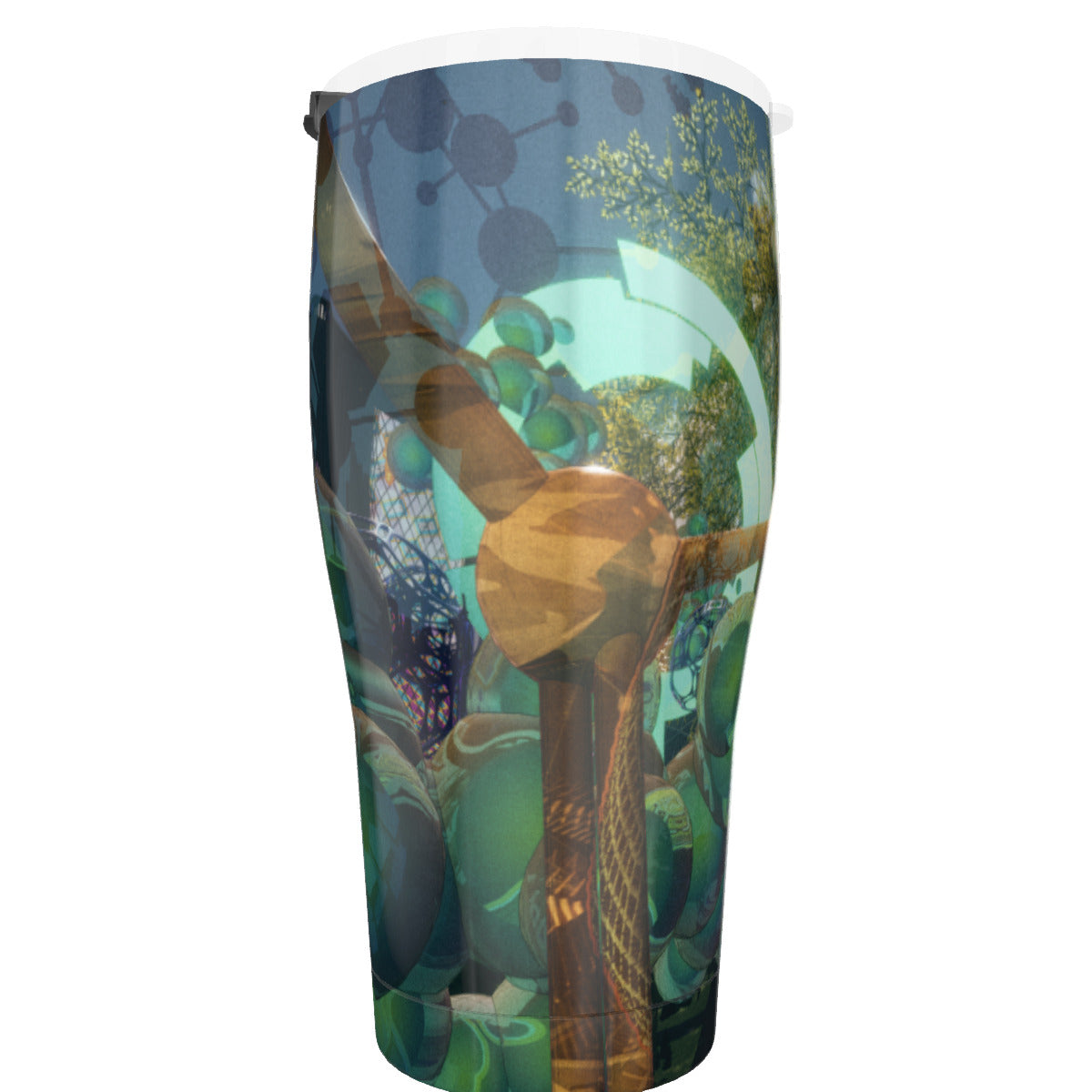 Psychedelic 3D Digital Art Print Tumbler 30oz