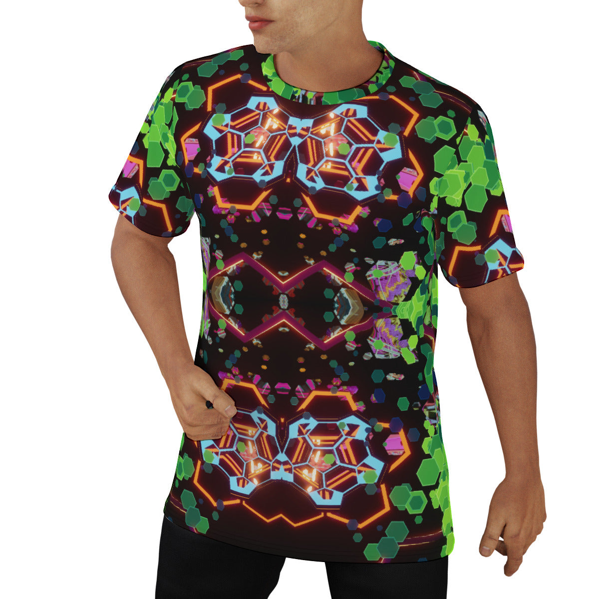 TidalFire 002 - Eco-friendly All-Over MicrodoseVR Print Men's Short Sleeve T-shirt