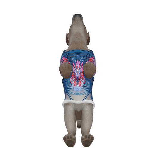Psychedelic 3D Digital Art Print Dog's Pullover Hoodie