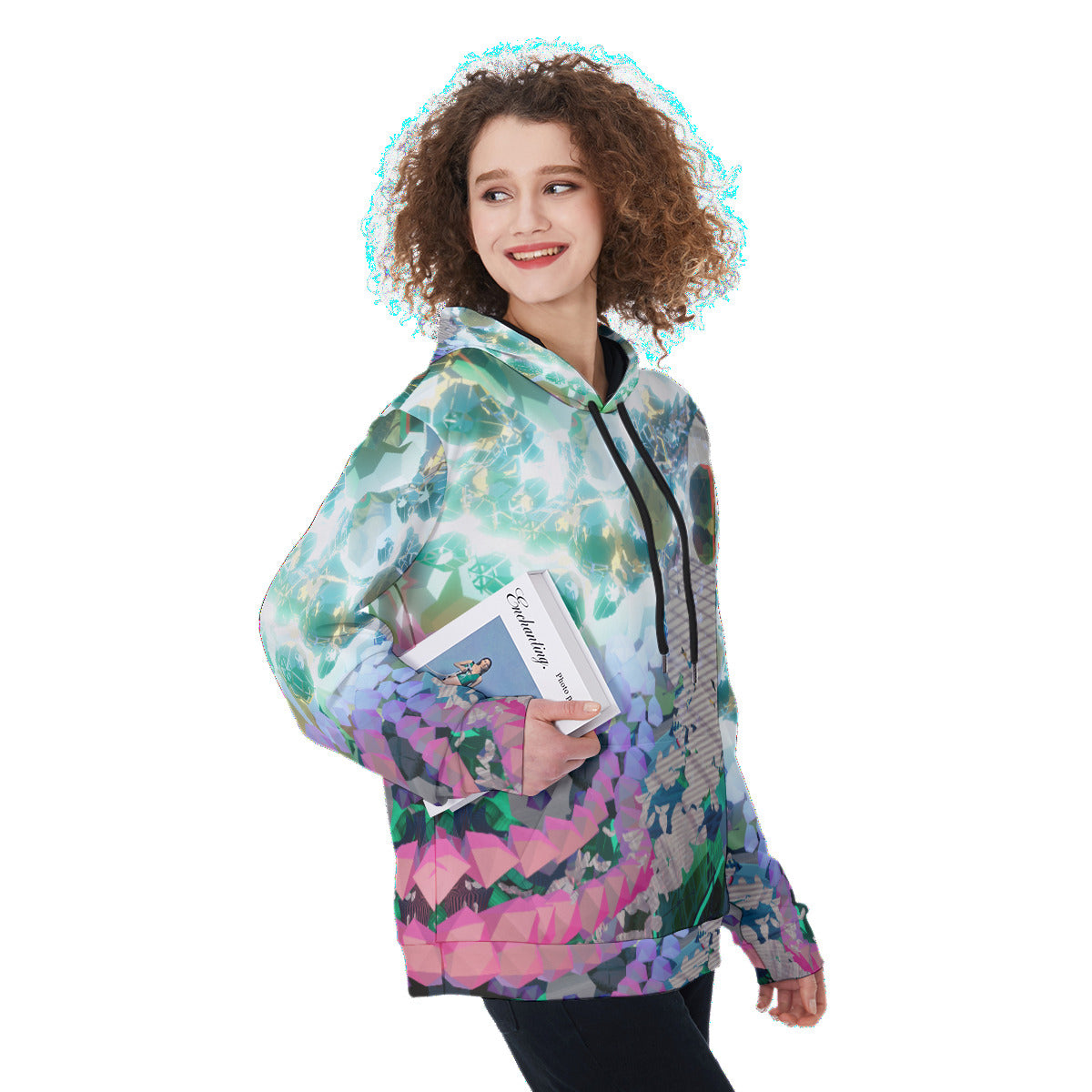 Psychedelic 3D Print Women's Heavy Fleece Hoodie