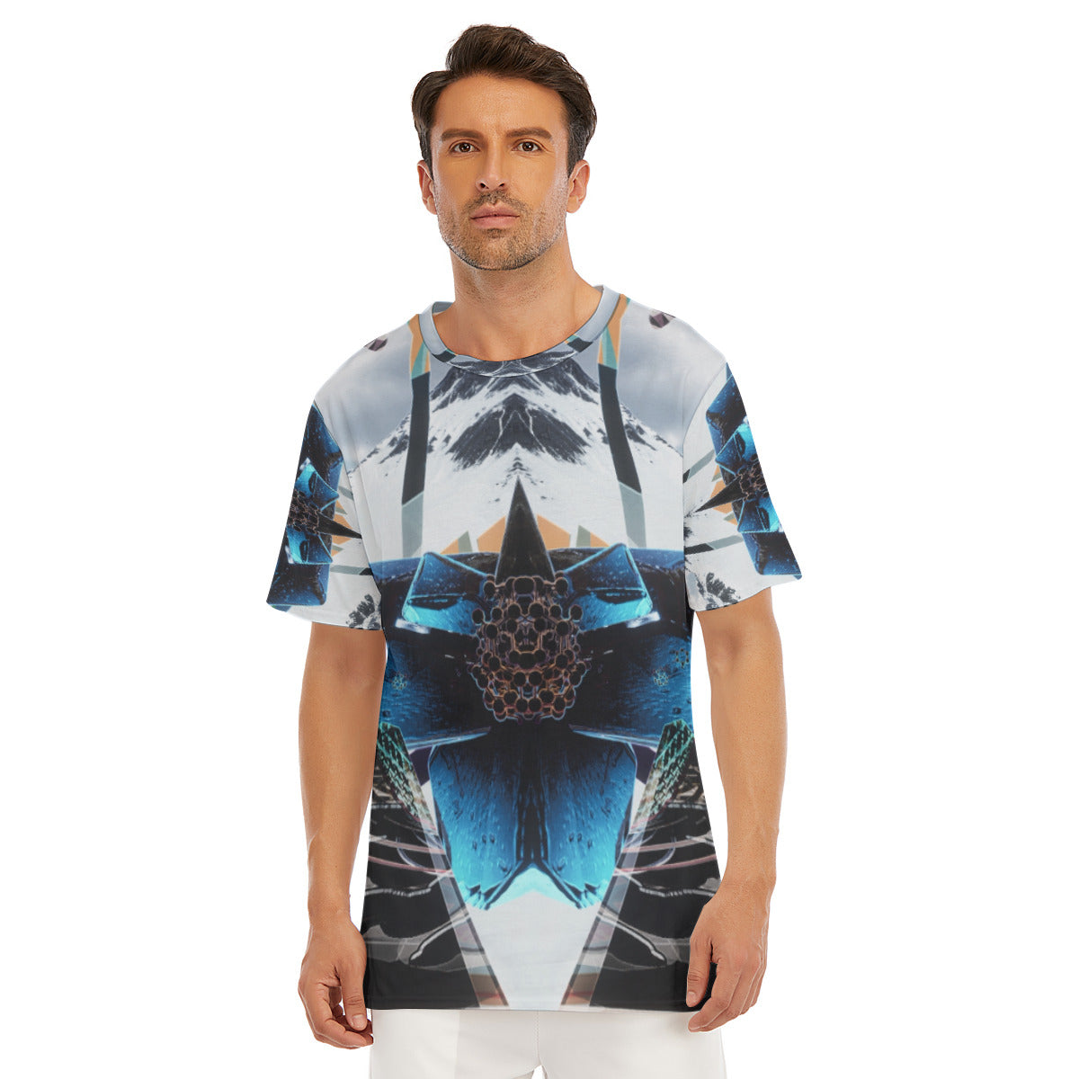 Psychedelic Print Men's O-Neck T-Shirt | 190GSM Cotton