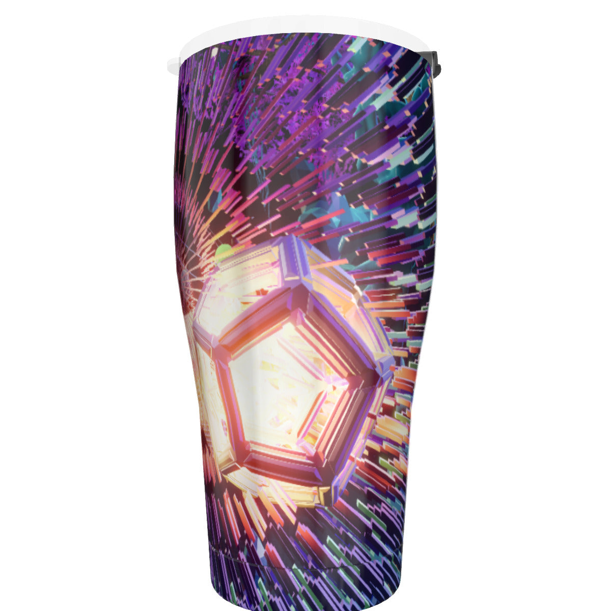 Psychedelic 3D Digital Art Print Tumbler 30oz