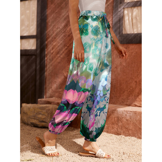 Psychedelic Digital Art Print Women's Carrot Pants