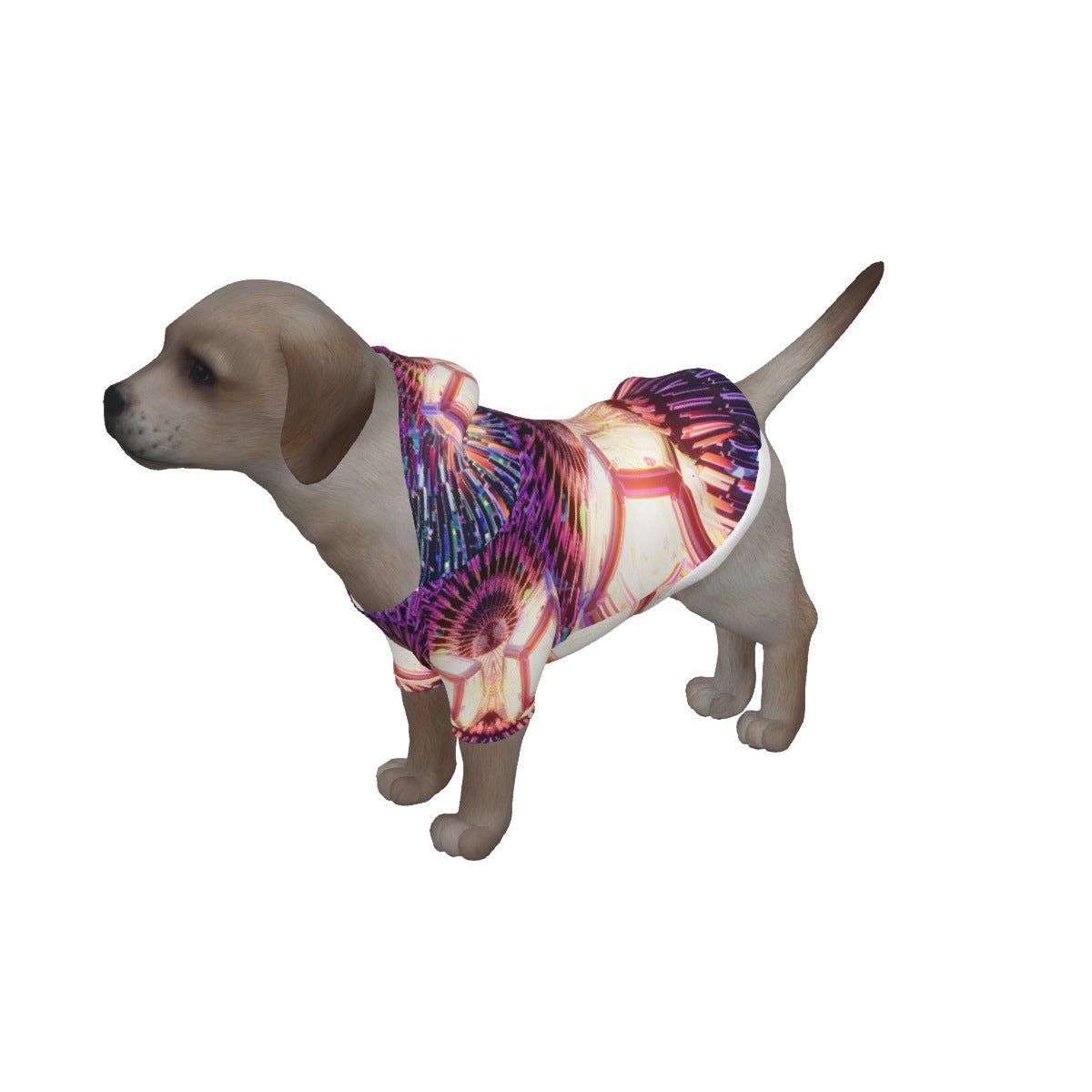 Psychedelic 3D Digital Art Print Dog's Pullover Hoodie