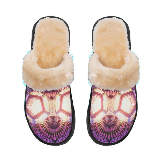Dosedecahedron Psychedelic Plush Slippers
