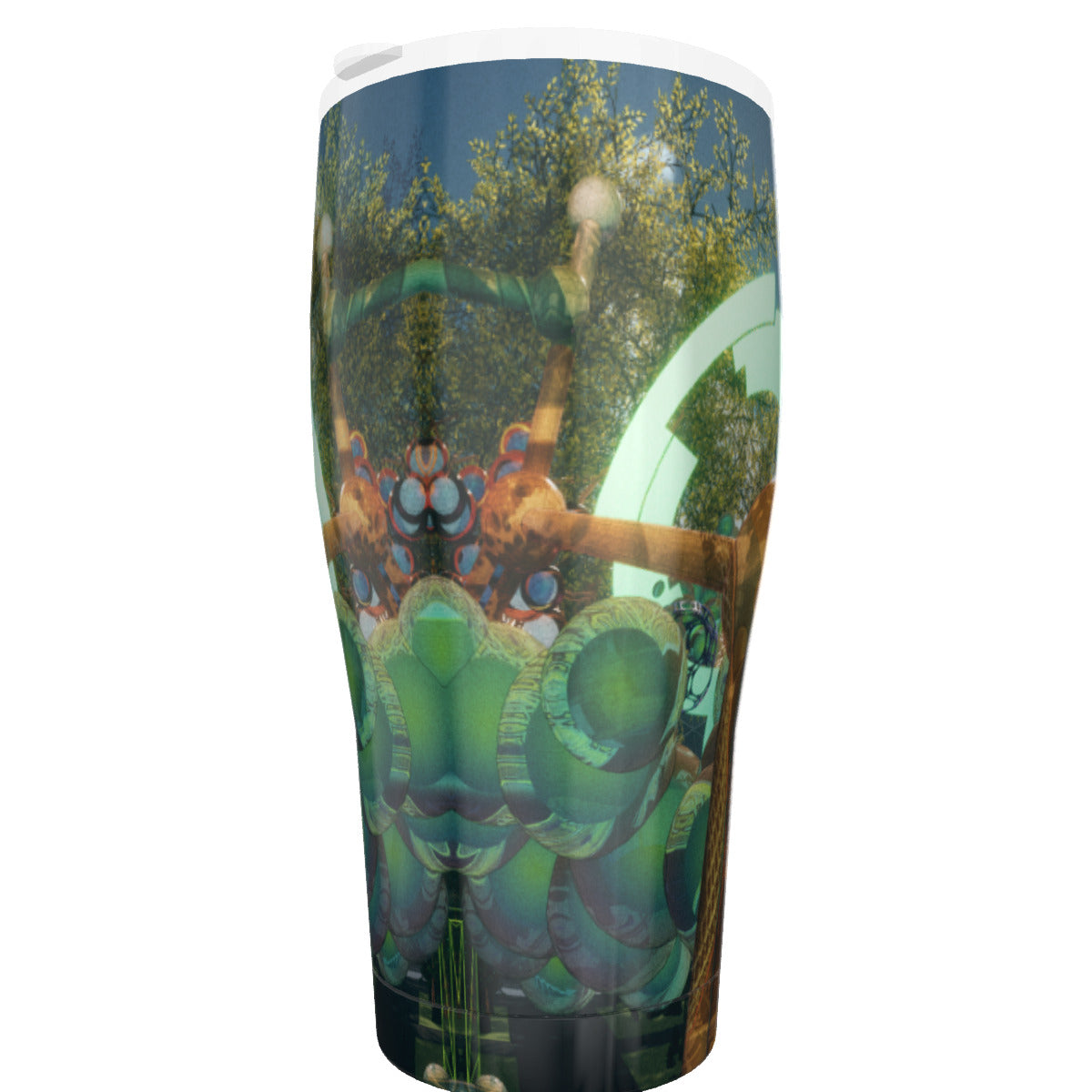 Psychedelic 3D Digital Art Print Tumbler 30oz