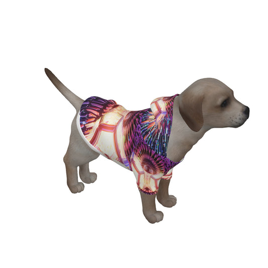 Psychedelic 3D Digital Art Print Dog's Pullover Hoodie