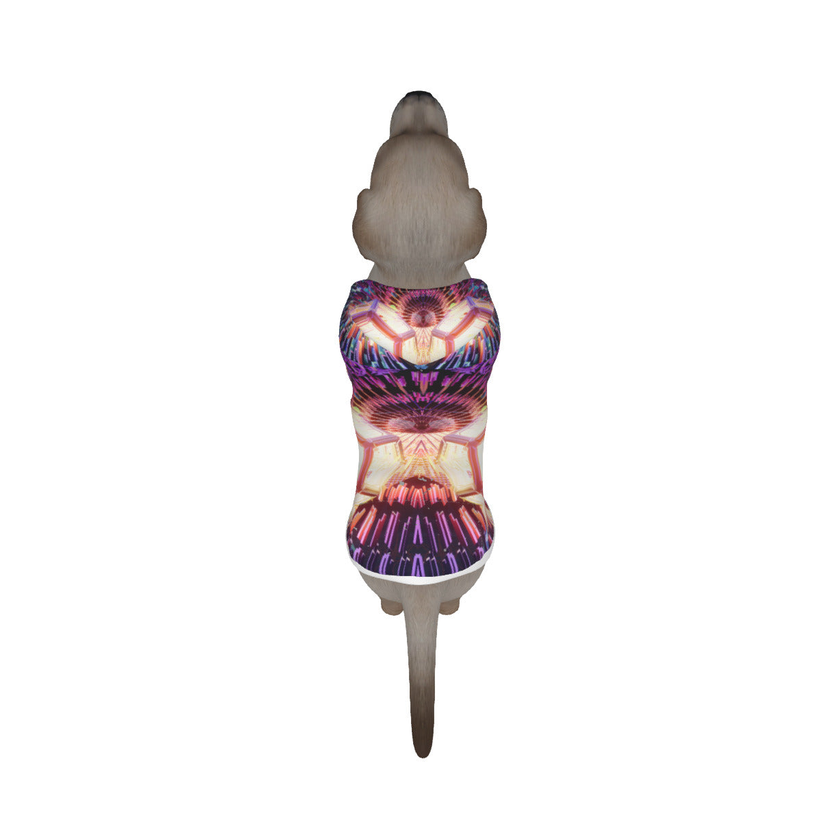 Psychedelic 3D Digital Art Print Dog's Pullover Hoodie