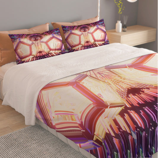 Dosedecahedron Psychedelic Print Bedding Set | 125(gsm)