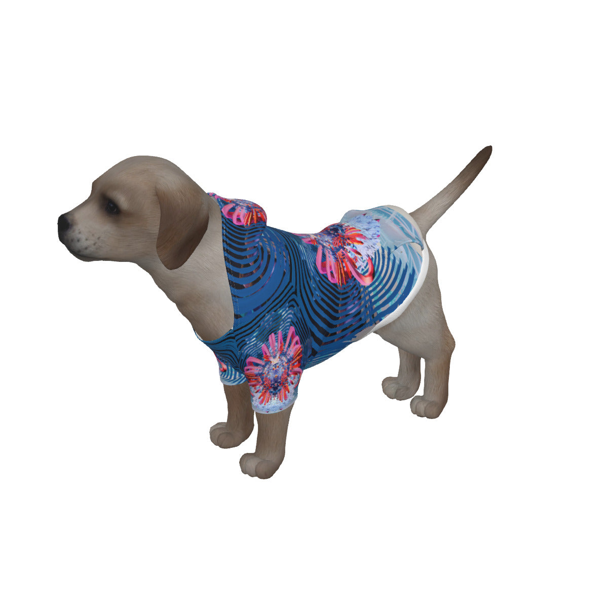 Psychedelic 3D Digital Art Print Dog's Pullover Hoodie