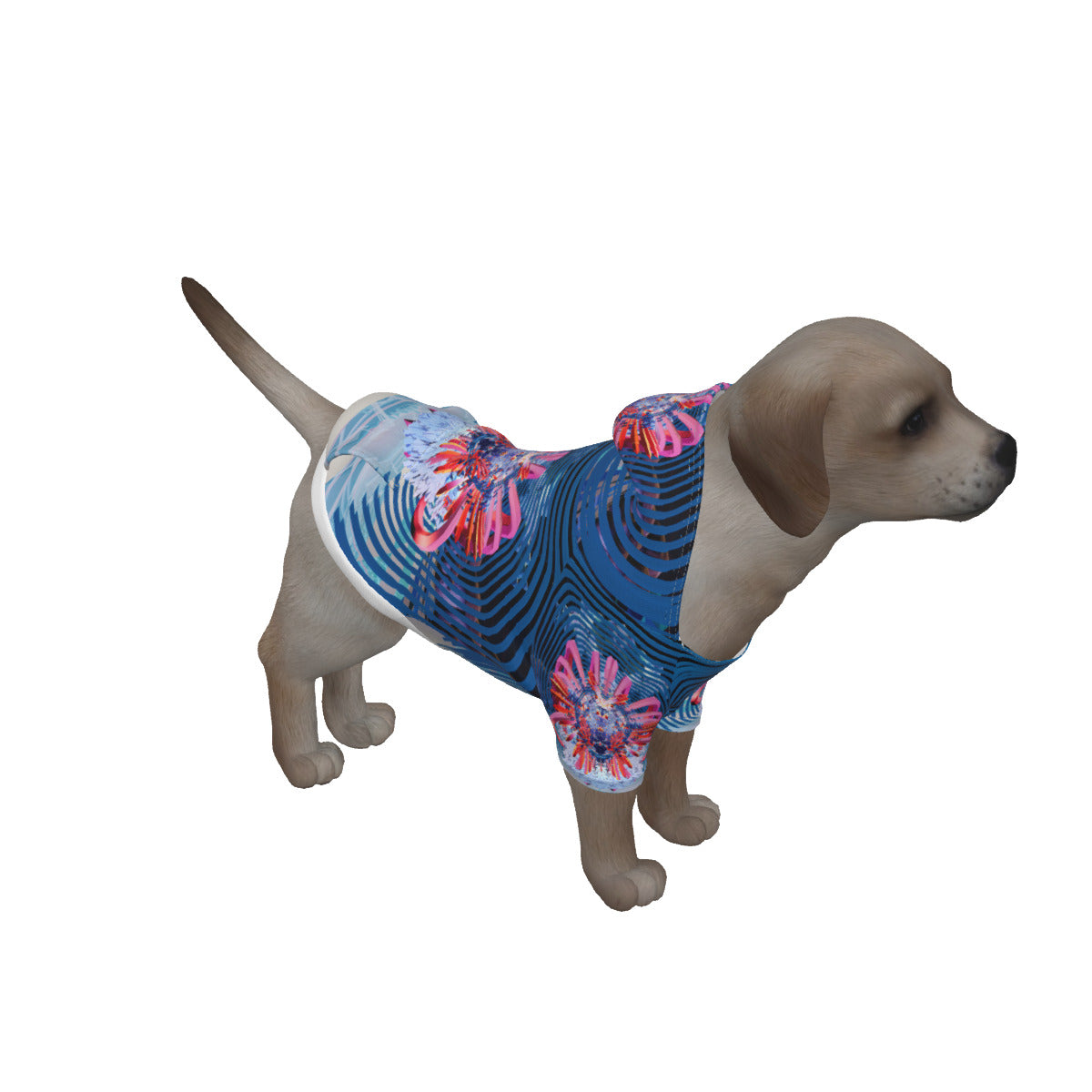 Psychedelic 3D Digital Art Print Dog's Pullover Hoodie