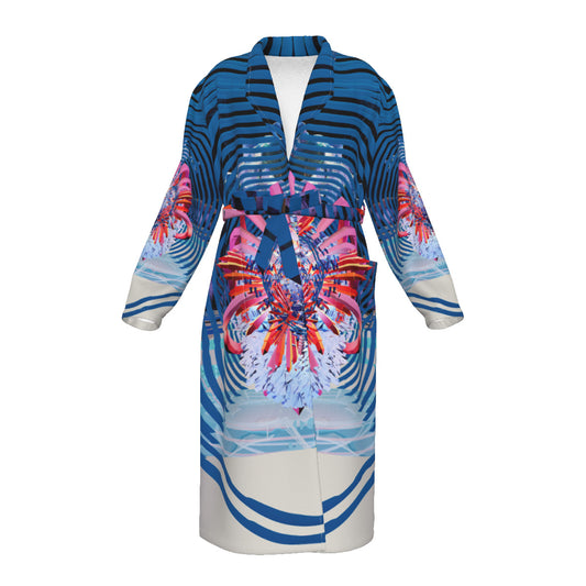 Psychedelic Orb All-Over Print Men's Heavy Fleece Robe