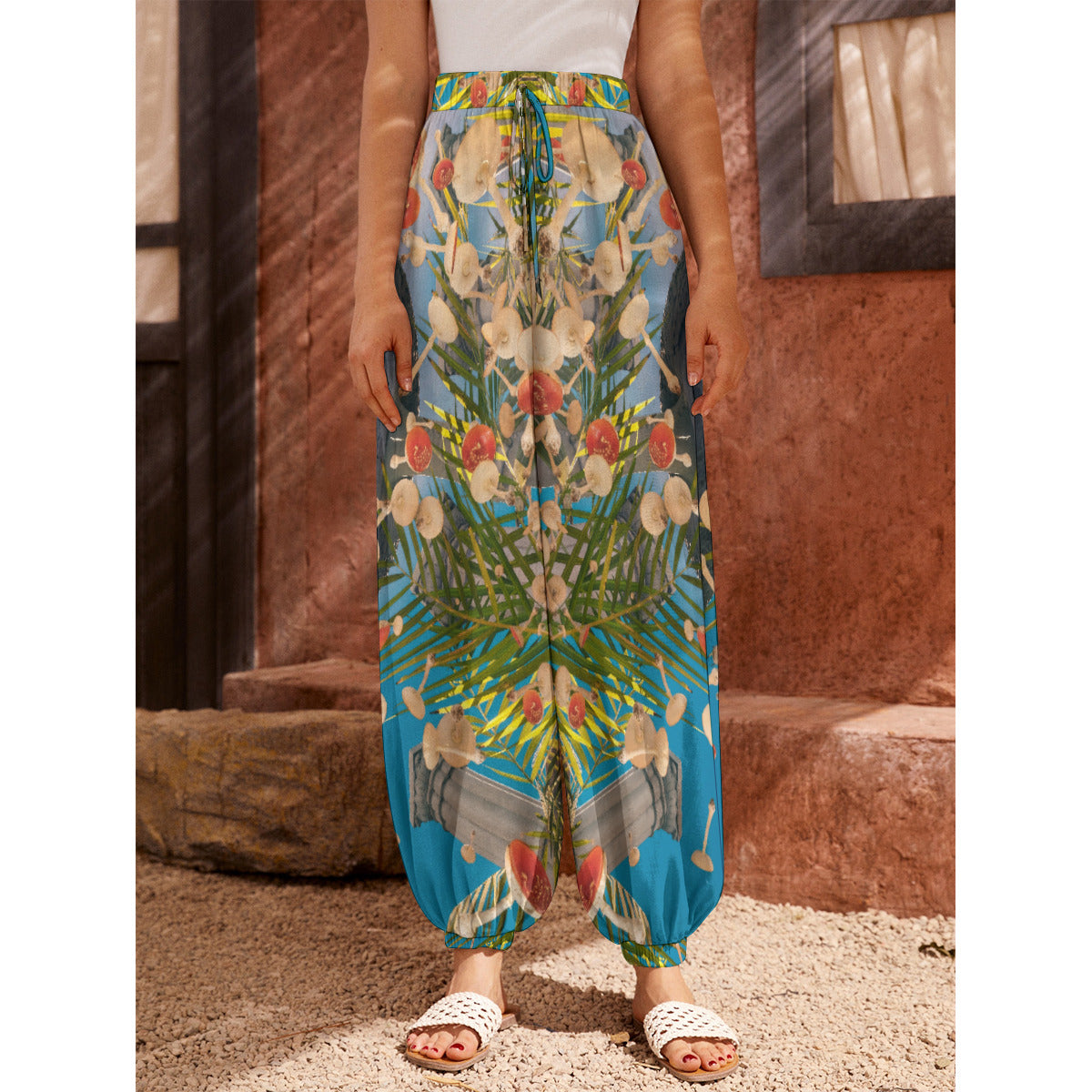 Mushyland All-Over Print Psychedelic Digital Art Women's Carrot Pants