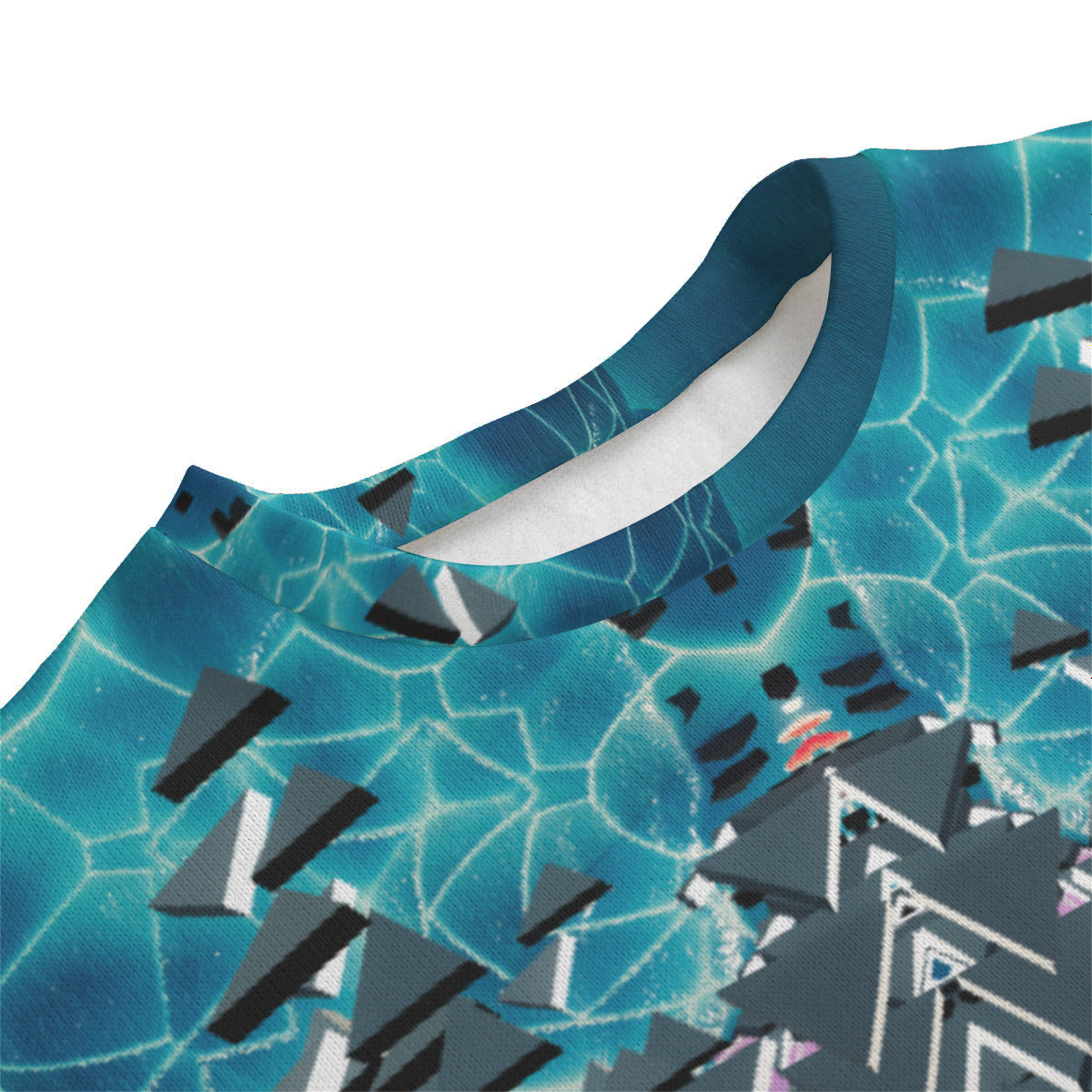 Psychedelic Print Unisex Knitted Fleece Sweater