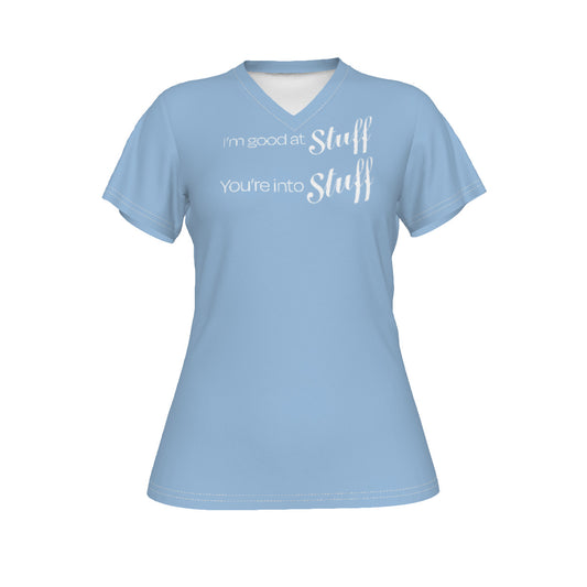 Vulfpeck VOSM Collection - Good Stuff All-Over Print V-neck Women's T-shirt