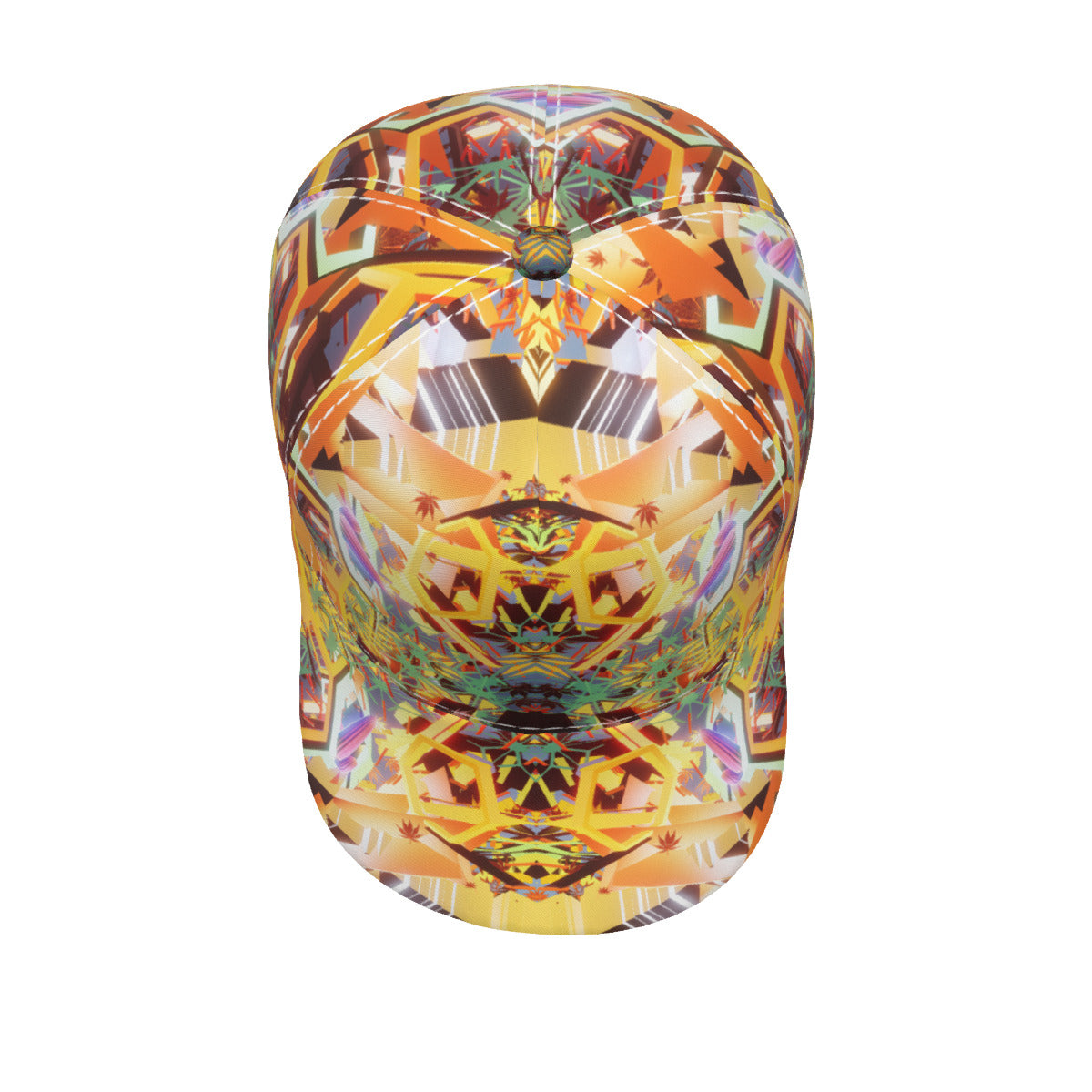 Psychedelic 3D Digital Art Print Peaked Cap