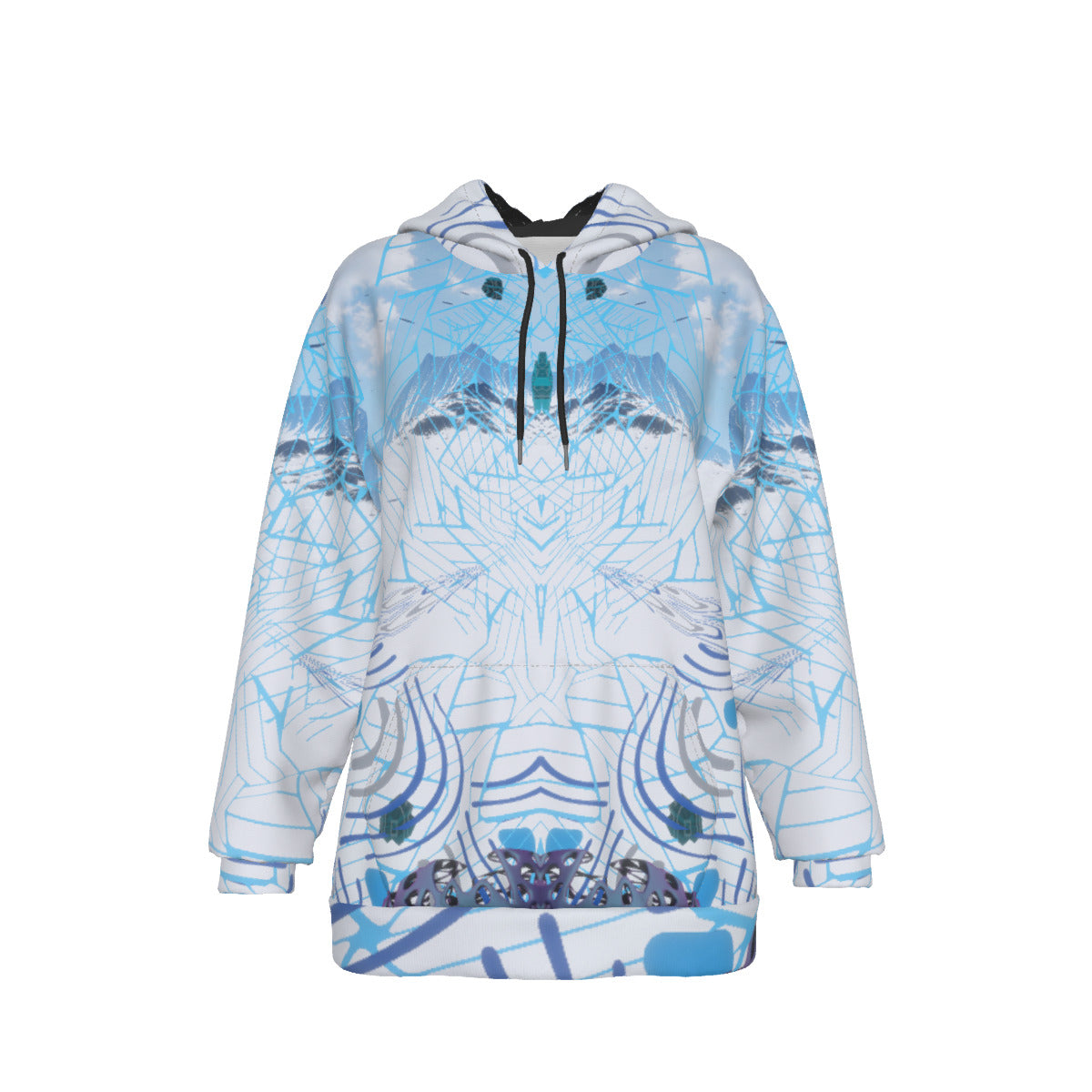 Doseflake All-Over Psychedelic Winter Print Women's Heavy Fleece Hoodie