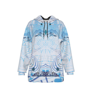 Doseflake All-Over Psychedelic Winter Print Women's Heavy Fleece Hoodie
