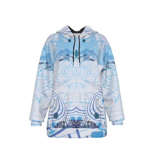 Doseflake All-Over Psychedelic Winter Print Women's Heavy Fleece Hoodie