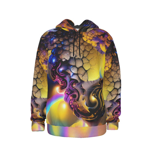 Mindelbrot All-Over Psychedelic Digital Art Print Men's Mirco Fleece Hoodie