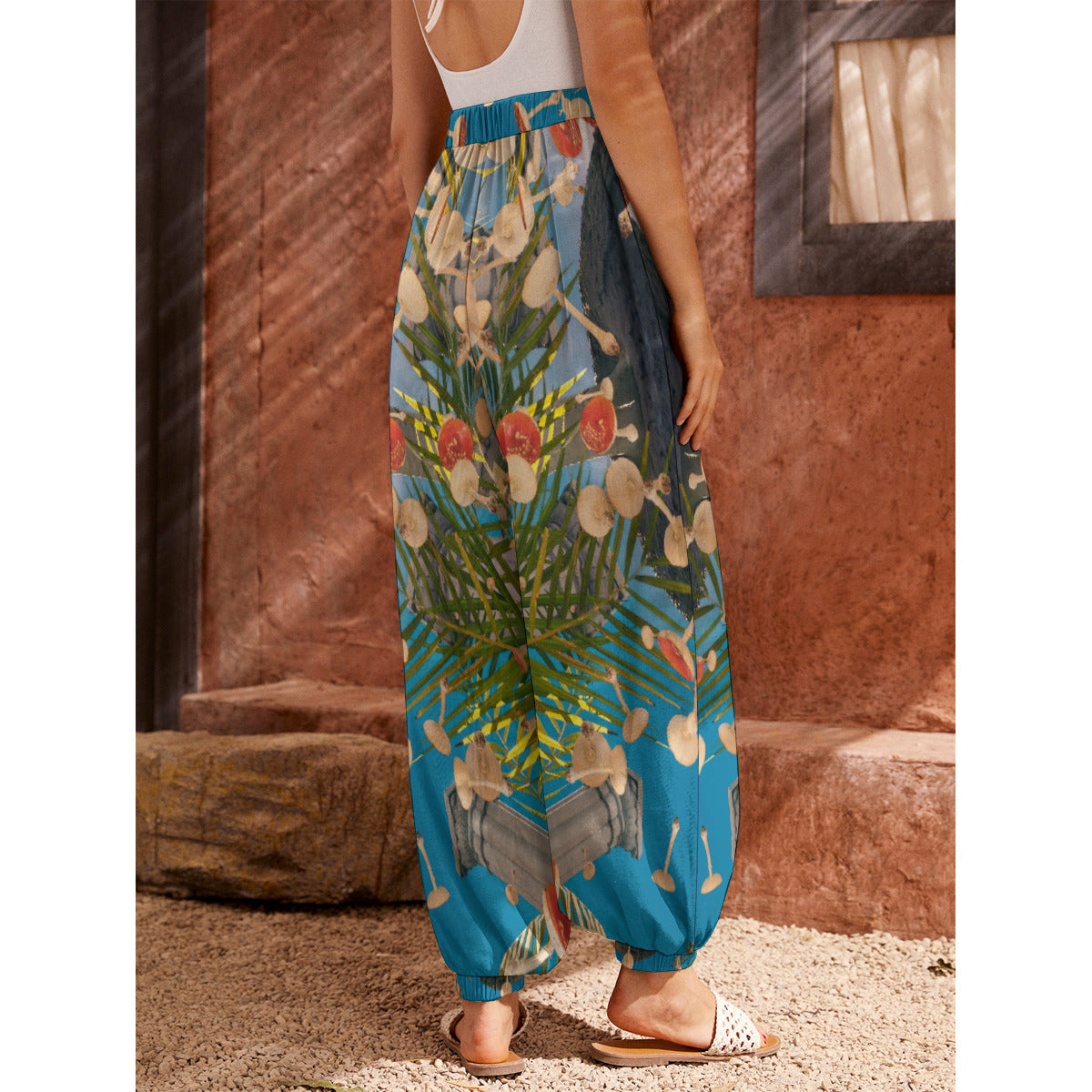 Mushyland All-Over Print Psychedelic Digital Art Women's Carrot Pants