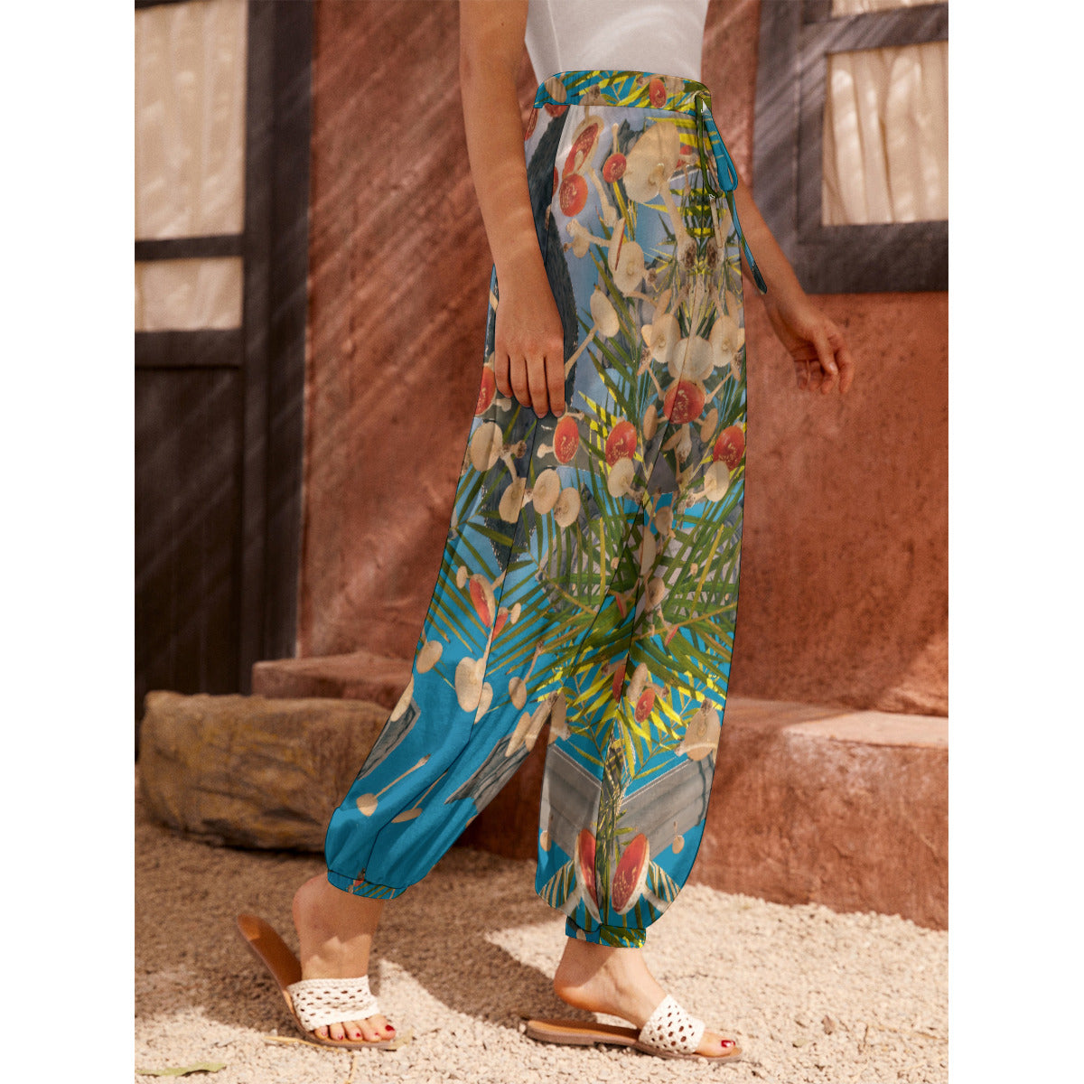Mushyland All-Over Print Psychedelic Digital Art Women's Carrot Pants