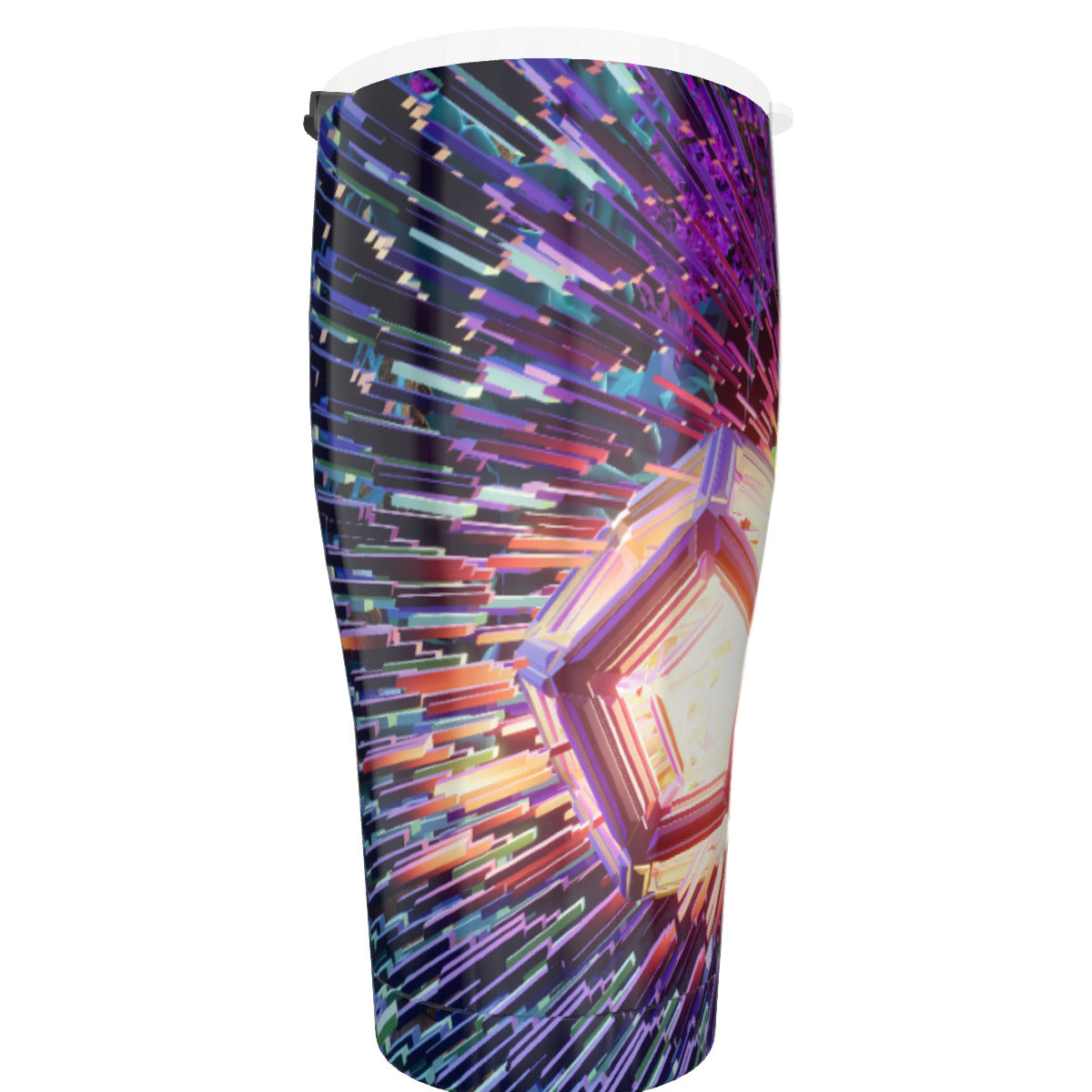 Psychedelic 3D Digital Art Print Tumbler 30oz