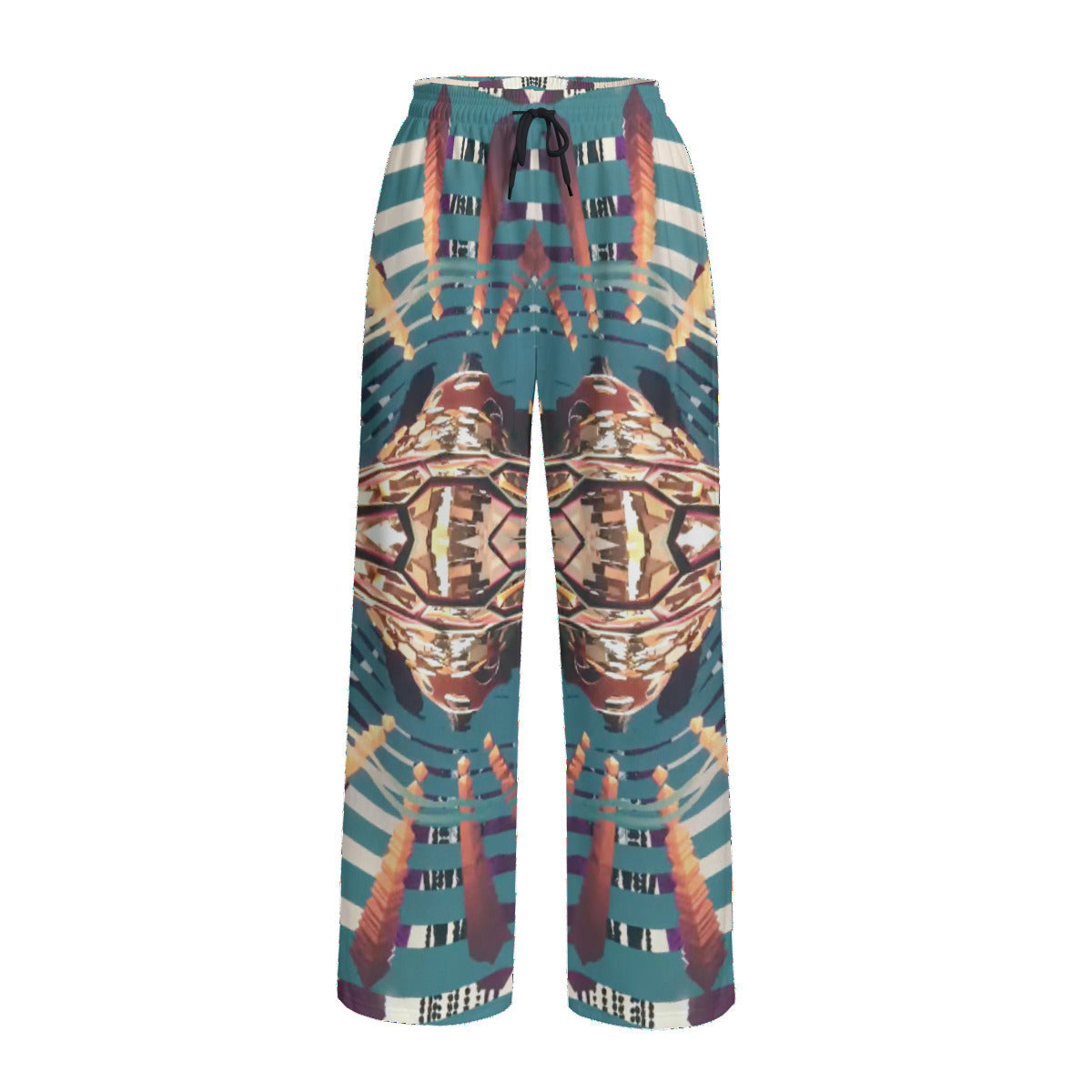 Psychedelic Orbopus Digital Art Print Unisex Wide Leg Pants | Interlock