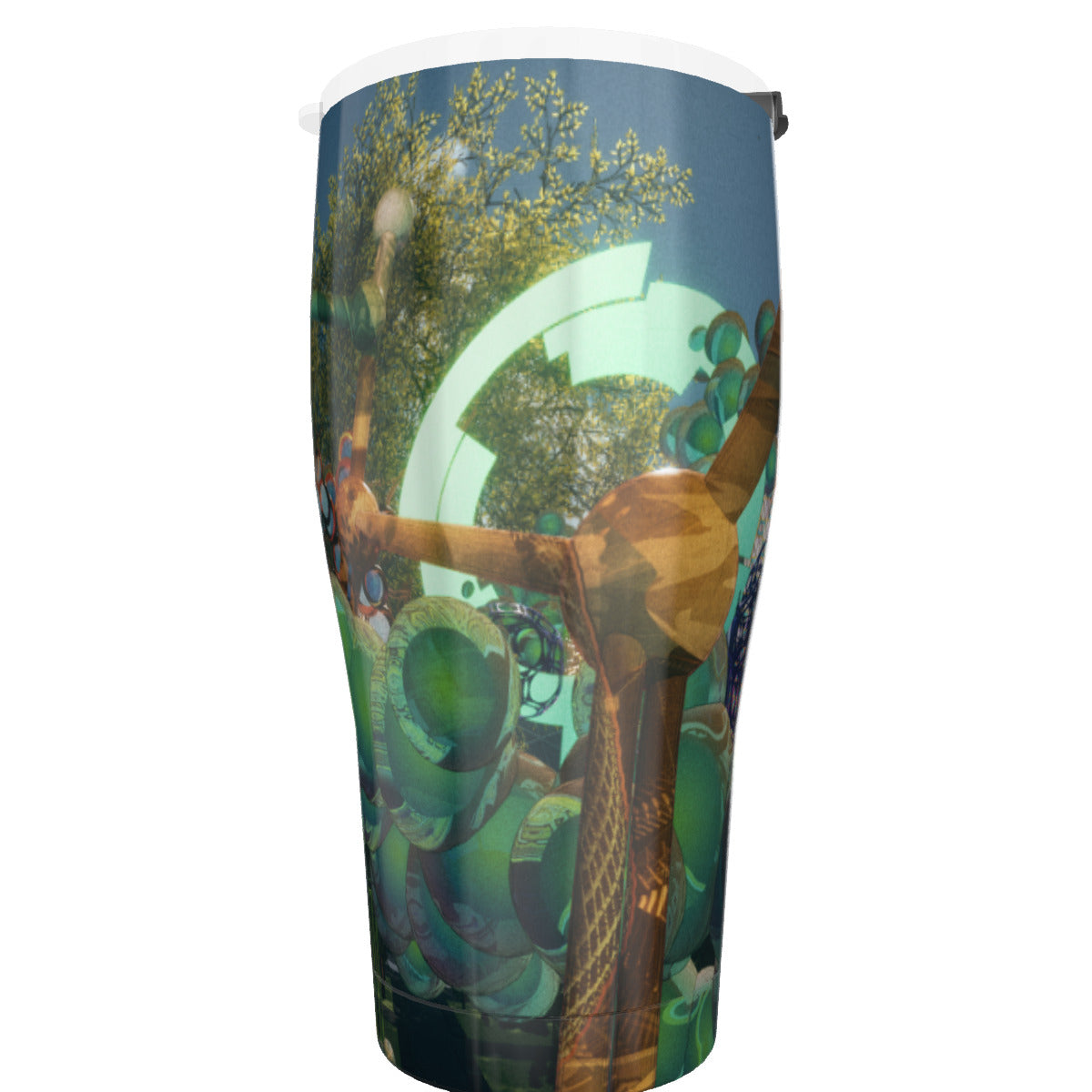 Psychedelic 3D Digital Art Print Tumbler 30oz