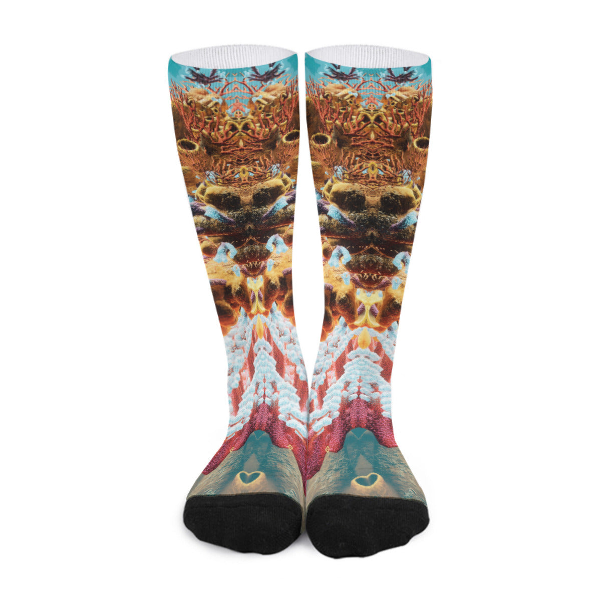 VI Jam Fest Coral Microdose All-Over Print Unisex Long Socks